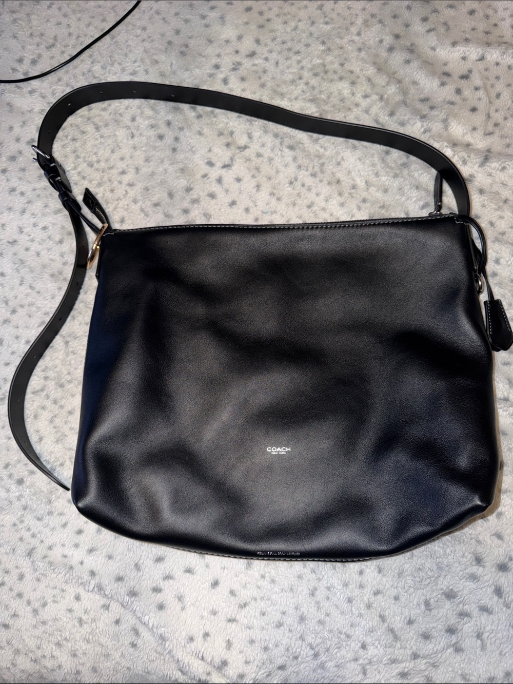 Coach Black Leather Mott 38 Messenger Shoulder Bag - Picture 4 of 8